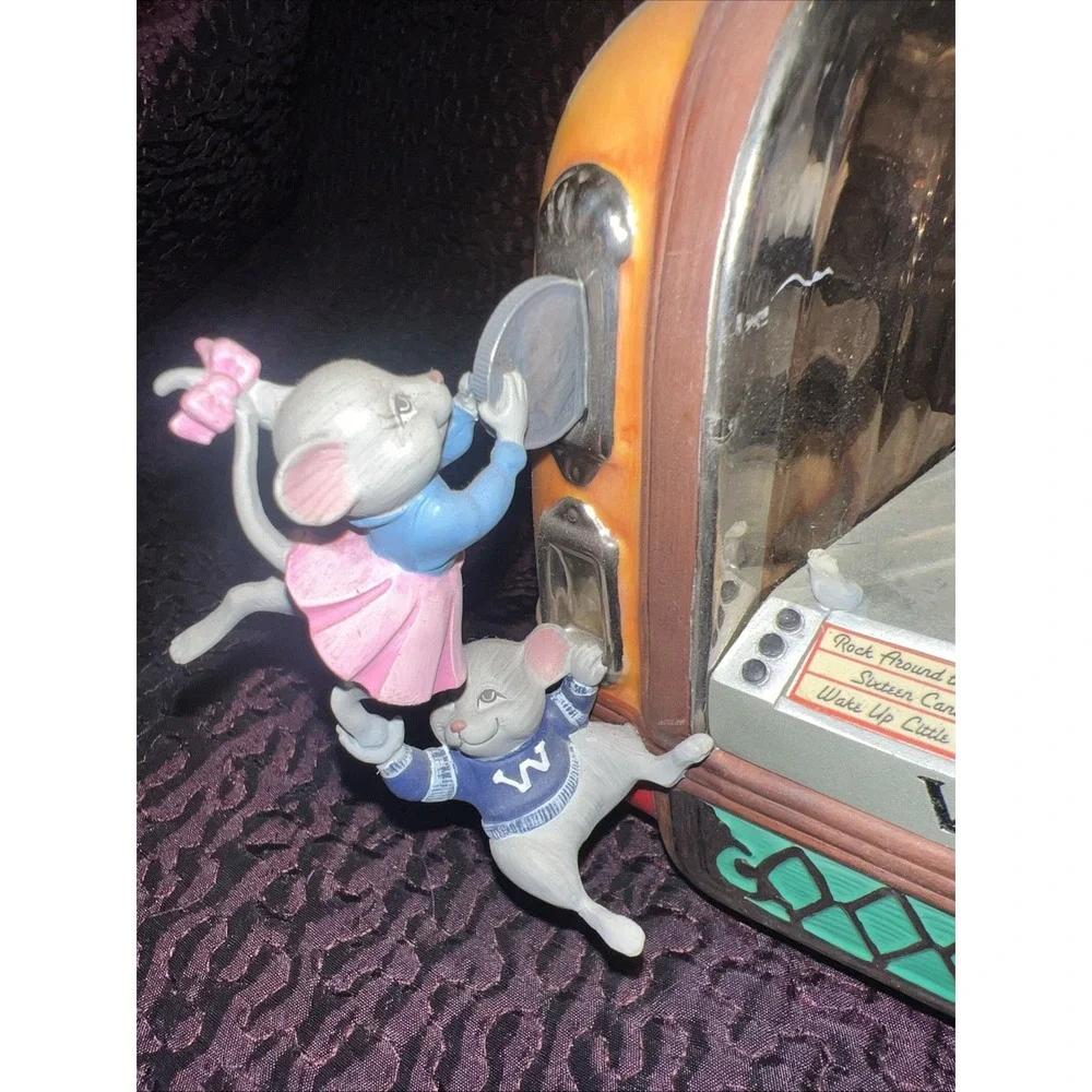 Franklin Mint‎ Jukebox Jamboree Vintage Rock Around The Clock Musical Mice Work